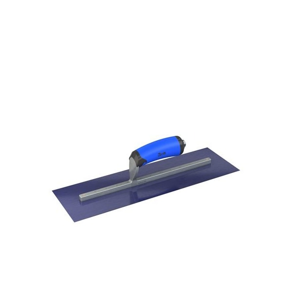 Ultra Flex Blue Steel Finishing Trowel - Square End 16" x 5" with Comfort Wave Handle